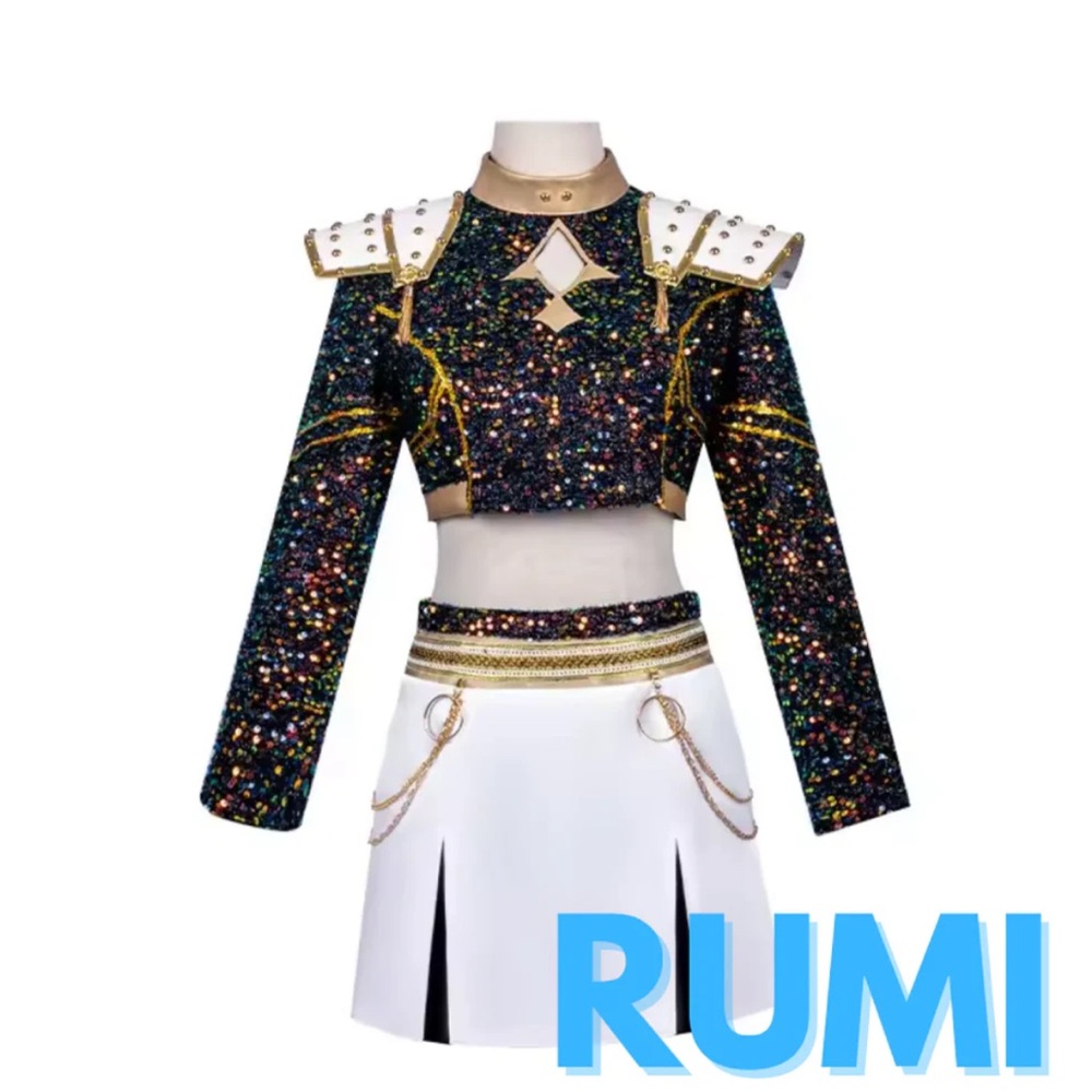 Rumi Demon Hunters Sequin Crop Top and Skirt Set